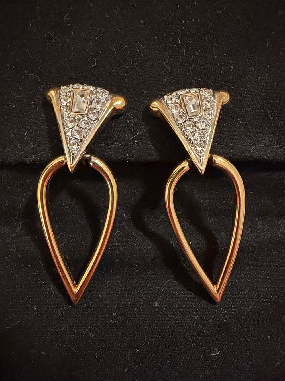 Vintage Monet Gold Plated Clip Earrings